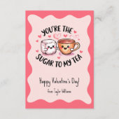 Jij bent de suiker van mijn Kinder Valentijnsdag Notitiekaartje (Voorkant)