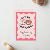 Jij bent de suiker van mijn Kinder Valentijnsdag Notitiekaartje (Voorkant / Achterkant in situ)