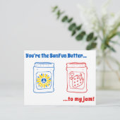 Jij bent de SunFun Butter tegen mijn jam! Briefkaa Briefkaart (Staand voorkant)