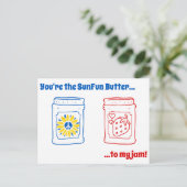 Jij bent de SunFun Butter tegen mijn jam! Briefkaart (Staand voorkant)