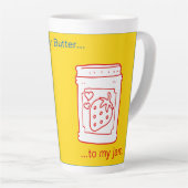 Jij bent de SunFun Butter tegen mijn jam. Latte Mok (Rechterhoek)