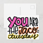 Jij bent de taco voor mijn dinsdag briefkaart (Voorkant / Achterkant)