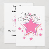Jij bent de verjaardagsster Kaart (Voorkant / Achterkant)