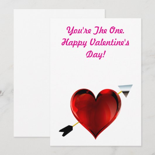 Jij bent de ware Valentijnskaart Feestdagenkaart (Voorkant / Achterkant)