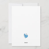 Jij bent de wereld blauwe hart vaderdag kaart (Achterkant)