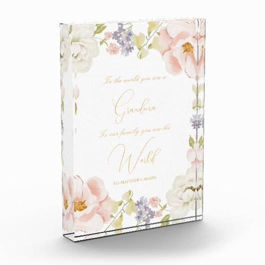 Jij bent de wereld Oma Boodschap Fotoblokken (Links)