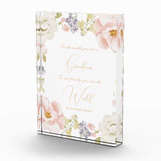 Jij bent de wereld Oma Boodschap Fotoblokken (Rechts)