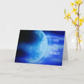 "JIJ BENT DE WERELD VOOR MIJ" VERJAARDAG KAART (Gele Bloem)