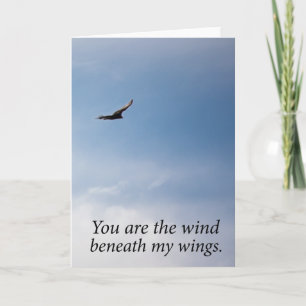 Jij bent de wind… Inspirerend quote in het zwart Kaart