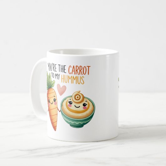 Jij bent de wortel van mijn hummus koffiemok (Voorkant links)