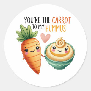 Jij bent de wortel van mijn hummus ronde sticker