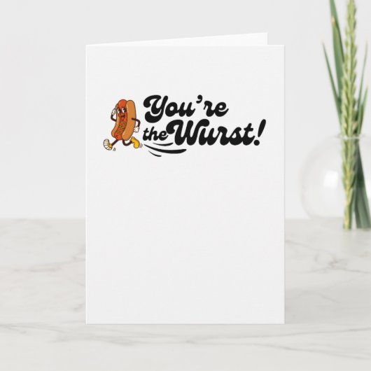 "Jij bent de wurst!" Grappige Hete Hond Pun Kaart  (Voorkant)
