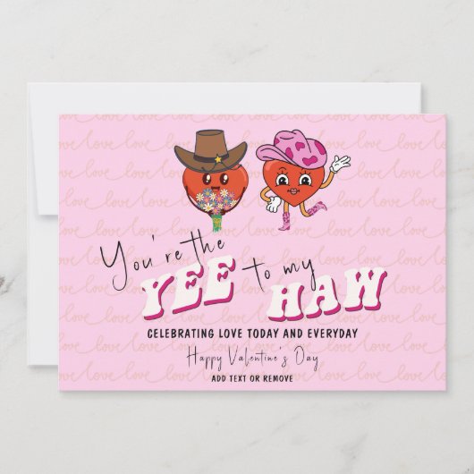 Jij bent de Yee voor mijn Haw Country Cowgirl West Feestdagenkaart (Voorkant)