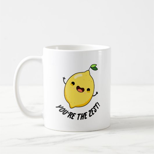 Jij bent de Zest Funny Lemon Pun Koffiemok (Links)