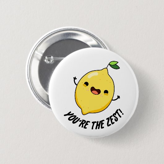 Jij bent de Zest Funny Lemon Pun Ronde Button 5,7 Cm (Voorkant /achterkant)