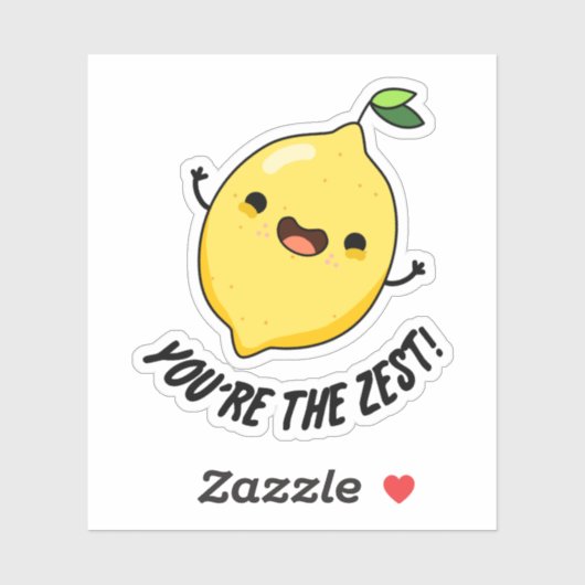 Jij bent de Zest Funny Lemon Pun Sticker (Vel)