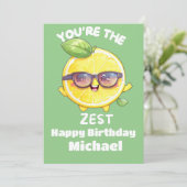 Jij bent de Zest Happy Birthday Lemon Feestdagenkaart (Staand voorkant)