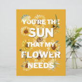 Jij Bent De Zon Die Mijn Bloem Nodig Heeft Kaart (Staand voorkant)