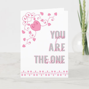Jij Bent Degene Typografie Hart Valentijnsdag Feestdagen Kaart