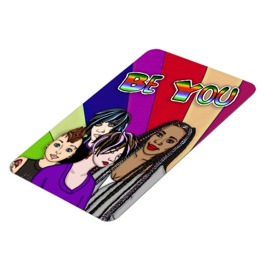 Jij bent | Diverse mensen | Pop Art Magneet (Linkerzijde)