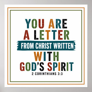 Jij bent een brief van Christus geschreven door Go Poster