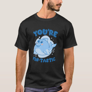 Jij Bent Een Fijn-Tastische Cute Dolfijn Zin Lange T-shirt
