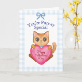 Jij bent een heel Bijzondere Kattenknuffel Valenti Kaart (Gele Bloem)