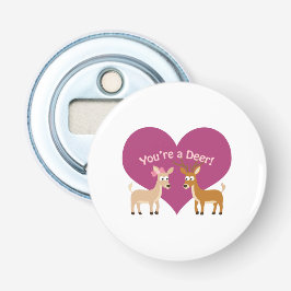 Jij bent een hert! button flesopener