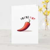 Jij bent een hete chiliprofielglas kaart (Gele Bloem)