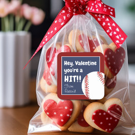 Jij Bent Een Hit Valentijnsdag Honkbal Favoriet Vierkante Sticker