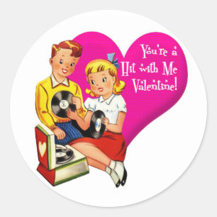 Jij bent een hit voor mij, Valentijn! Ronde Sticker