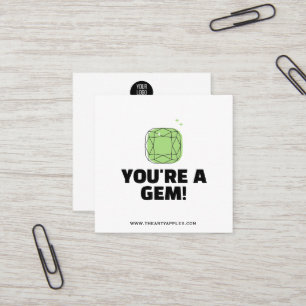Jij Bent Een Juweel Bedankkaart Sieraden Korting Vierkante Visitekaartje
