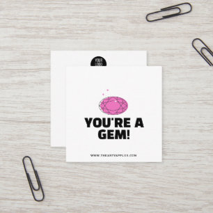 Jij Bent Een Juweel Bedanktkaart Sieraden Korting Vierkante Visitekaartje