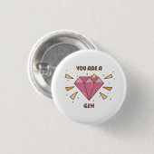 Jij Bent een Juweel Ronde Button 3,2 Cm (Voorkant /achterkant)