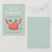 Jij bent een Klauwig Klasgenoten Valentijnskaart Notitiekaartje (Voorkant / Achterkant)