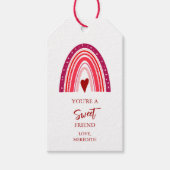 Jij bent een lieve vriend Valentijn Boho Regenboog Cadeaulabel (Voorkant)