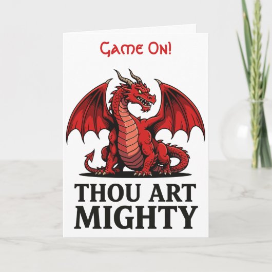 Jij Bent Een Machtige Rode Draak Kaart (Voorkant)
