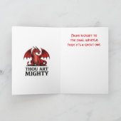 Jij Bent Een Machtige Rode Draak Kaart (Binnen)