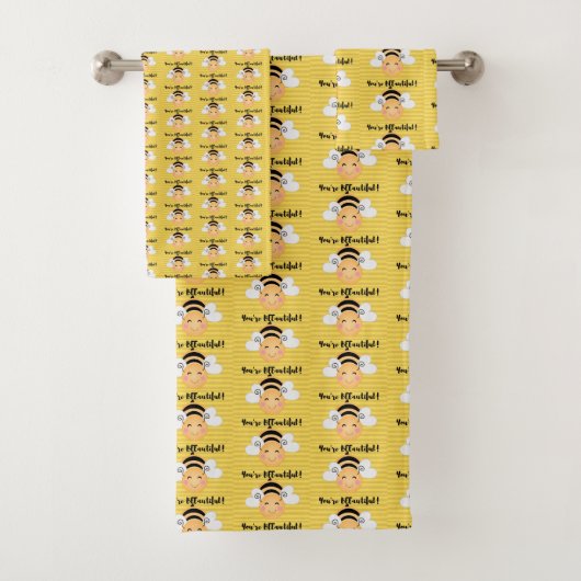 Jij Bent Een Mooie Gele Bij Bad Handdoek (Insitu)