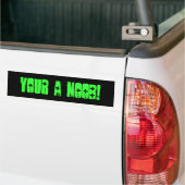 Jij bent een Noob! Bumpersticker (Op Truck)