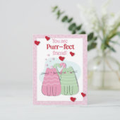 Jij Bent Een Perfecte Vriend Roze Katten Valentijn Feestdagenkaart (Staand voorkant)