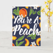 Jij Bent Een Perzik Perziken Illustratie & Marineb Kaart (Gele Bloem)