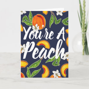 Jij Bent Een Perzik Perziken Illustratie & Marineb Kaart
