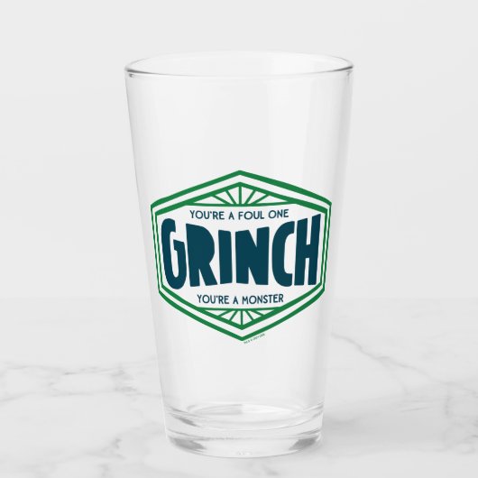 Jij bent een smerige Grinch Glas (Voorkant)