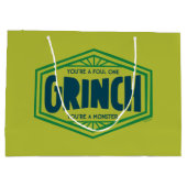 Jij bent een smerige Grinch Groot Cadeauzakje (Achterkant)