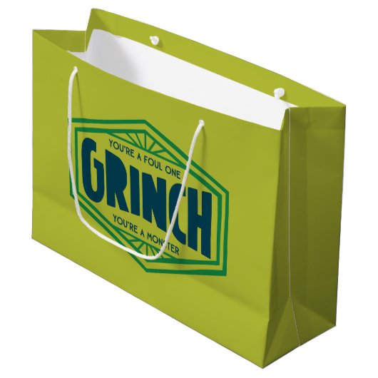 Jij bent een smerige Grinch Groot Cadeauzakje (Voorkant Gekanteld)