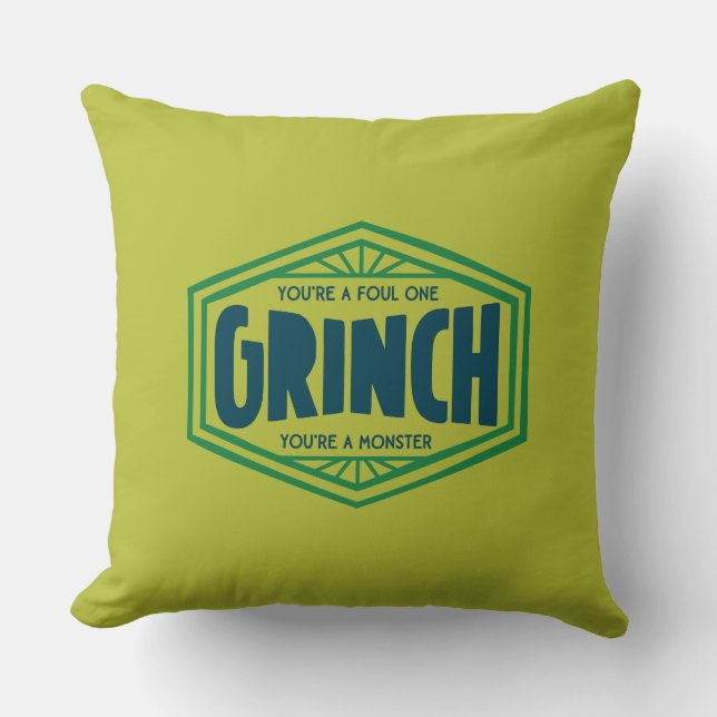 Jij bent een smerige Grinch Kussen (Voorkant)