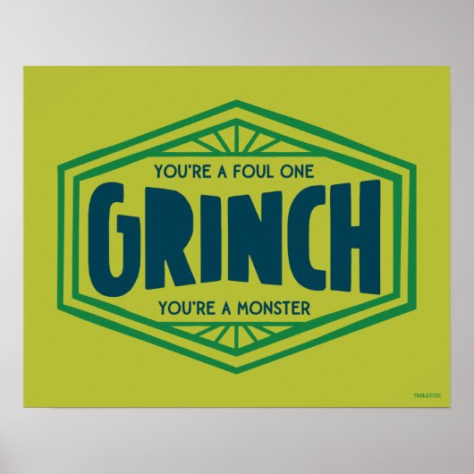 Jij bent een smerige Grinch Poster (Voorkant)