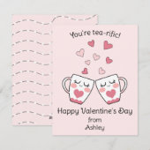 Jij bent een Thee-tastische Cute Kids Class Valent Feestdagenkaart (Voorkant / Achterkant)