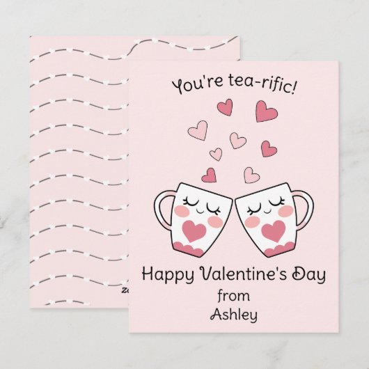 Jij bent een Thee-tastische Jonge Valentijnsdag  Feestdagenkaart (Voorkant / Achterkant)